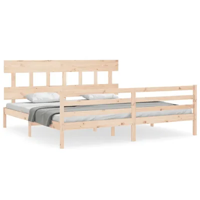 Obrázek produktu pro vidaXL Postel z masivu s čelem 200x200 cm