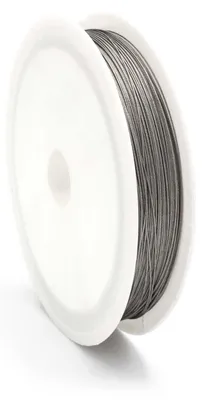 Produktbild von Vintageparts Schmuckdraht Edelstahl ummantelt 0,35 mm 50 Meter