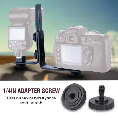 Zdjęcie produktu dla Adapter śrubowy, adapter śrubowy do statywu, adapter śrubowy do lampy błyskowej, adapter śrubowy do uchwytu lampy błyskowej, śruba 1/4 męska na 1/4 żeńska