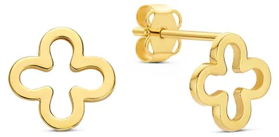 Produktbild von New Bling - 9NBG-0828 - gouden oorbellen klaver - 14 karaat - 6,5 x 6,5mm