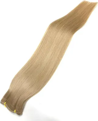 Produktbild von Weave Hair Echthaartresse für Haarextensions, Remy Haar, Farbe goldbraun 12, Länge (50 cm), ca. (100 g)