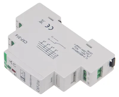 Zdjęcie produktu dla F&F | Czujnik faz CKF-316 - 3 fazy - Ochrona silników - Niezawodny monitoring - Automatyczne zabezpieczenie