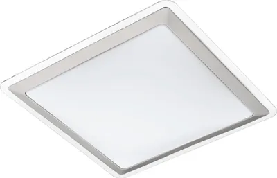 Produktbild von EGLO LED Deckenlampe Competa 1, 1 flammige Deckenleuchte, Material: Stahl und Kunststoff, Farbe: Silber, weiß, L: 43 cm