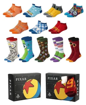 Produktbild von Disney Pixar Socken-Set fü r Erwachsene, sortiert, 12 Stü ck