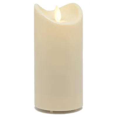 Obrázok produktu pre Sviečka z LED živice s "plameňom", biela, 15 cm, s FB, vonkajšia sviečka IP44