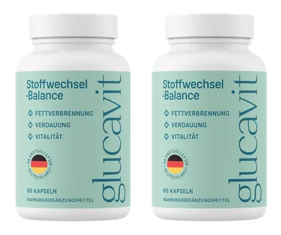 Immagine prodotto di Integratore alimentare Glucavit | CONFEZIONE DA 2 flaconi da 60 capsule
