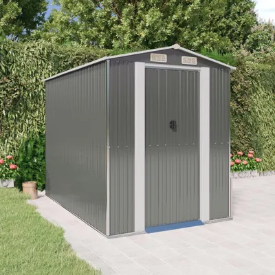 Immagine prodotto di VidaXL Casetta da giardino 192x274x223 cm in acciaio zincato grigio chiaro