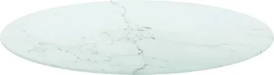 Produktbild von vidaXL Tischplatte Weiß Ø80x1 cm Hartglas in Marmoroptik