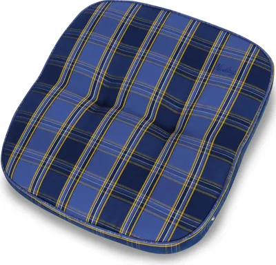 Produktbild von Herlag Hockerauflage Tilly 55x50x7cm Blau Kariert Fleckschutz