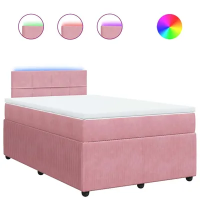 Produktbild von Boxspringbett mit Matratze Rosa 120x200 cm Samt
