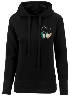 Produktbild von Mister Tee - "Kicks Love" Kapuzenpullover für Damen TN3310 (L) (Schwarz)