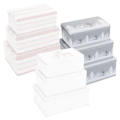 Produktbild von Weihnachts Keksdosen Set, rechteckig 3-tlg.