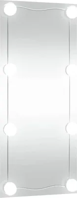 Obrázek produktu pro vidaXL Nástěnné zrcadlo s LED světly 30x80 cm Skleněné obdélníkové zrcadlo