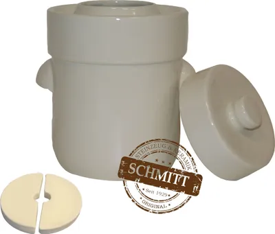 Produktbild von MS-Steinzeug 3 Ltr. Gärtopf - Farbe: weiß, 32032