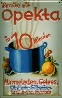 Produktbild von Blechschild Opekta Marmelade Schild Küchendekoration