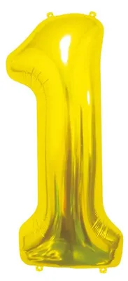 Produktbild von XL Folienballon Zahl 1 gold 85 cm