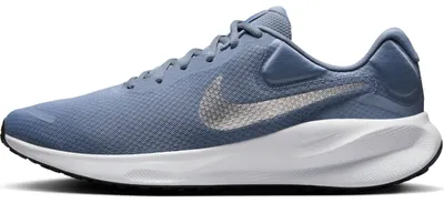 Image de Chaussures de course sur route Nike Revolution 7 pour homme, couleur Ashen Slate, Metallic Silver et White, taille 8