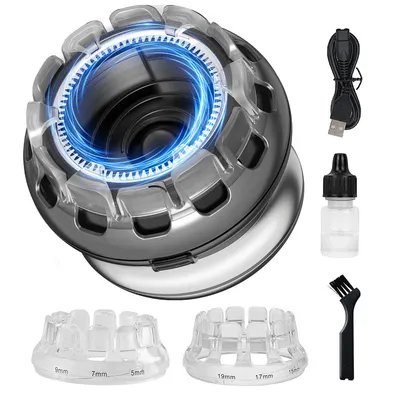 Produktbild von Elektrischer Haarschneider kabellos, wasserdichtes Herren-Haarschneidegerät, komplettes Pflege-Set für Kurzhaar, für Zuhause & Reisen