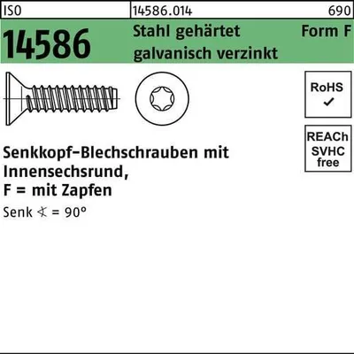 Produktbild von Reyher  Senkblechschrauben ISO 14586 St. 5,5x60 -F-T25 vz (250 Stück)
