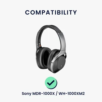 Produktbild von kwmobile 2x Ohrpolster kompatibel mit Sony MDR-1000X / WH-1000XM2 Polster - Kopfhörer Polster aus Kunstleder für Over Ear Headphones