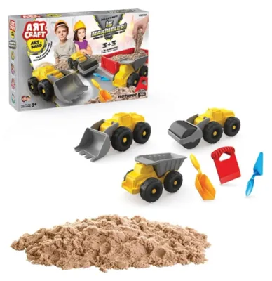 Obrázek produktu pro ART CRAFT Sada s kinetickým pískem – Stavební stroje