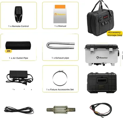 Obrázek produktu pro Přenosný dieselový ohřívač, ovládání přes Bluetooth, účinné vytápění, s úložnou taškou