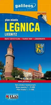 Zdjęcie produktu dla Legnica, Powiat legnicki, 1:11 000 / 1:75 000 (Stadtpläne auf Polnisch)