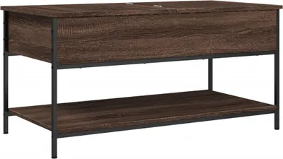 Produktbild von vidaXL Couchtisch Braun Eichen-Optik 100x50x50 cm Holzwerkstoff Metall