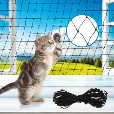 Produktbild von Katzennetz für Balkon mit Drahtverstärkung und einfacher Montage