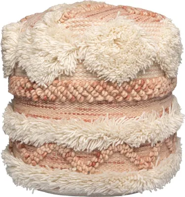 Produktbild von Pouf Bohist 200 Rosa / Creme 35cm x 35cm