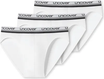 Obrázek produktu pro UNCOVER BY SCHIESSER – Pánské 3-pack Rio slipy – bílé – velikost S