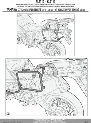 Produktbild von Seitenkoffer-Träger GiVi für Monokey® Koffer für verschiedene Yamaha Modelle
