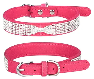 Immagine prodotto di Collare per cani e gatti, con strass e fiocco