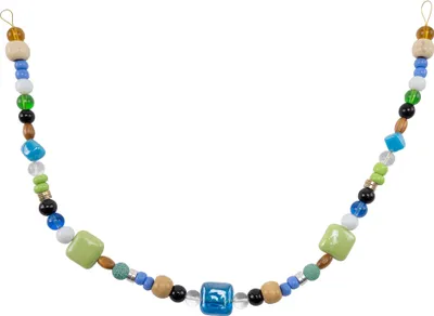 Produktbild von Wikinger Fibelkette Blau-Grün mit Perlenanhänger