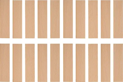 Image de Mèches en bois pour bougies, 100 x 25 x 1 mm, 20 pièces