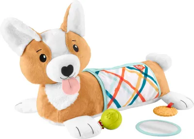 Produktbild von 3-in-1 Hündchen Spielkissen für Bauchlage mit 3 Spielzeugen