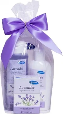 Produktbild von Kappus Lavendel Geschenk Set Seife 125g + Dusche 250ml + Body Lotion 200 ml