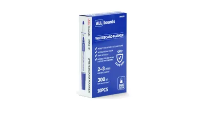 Produktbild von Blauer trocken abwischbarer Marker - 10er-Set für Whiteboard- und Glastafeln