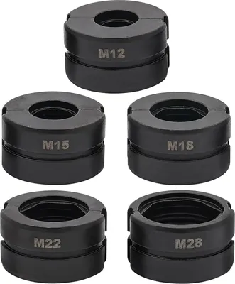 Produktbild von Pressbacke für Kupferrohre - M-Kontur M12–M28 - Cr40 Stahl - Für 12–28 mm Rohre - Für Presszange - Schwarz