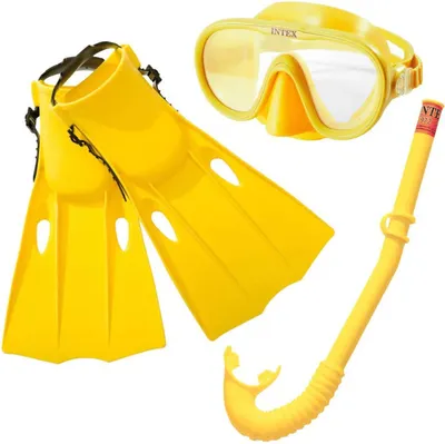 Produktbild von Taucher-Set, Schnorchel - Brille - Schwimmflossen, klare Sicht, Passform einstellbar