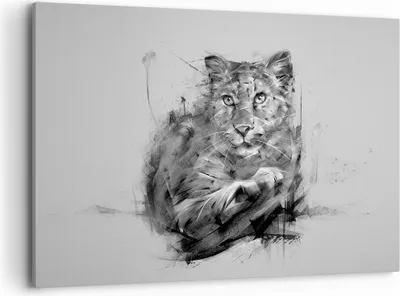 Produktbild von Bild auf Leinwand - Leinwandbild - Tier Abstraktion - 120x80cm - Wand Bild - Wanddeko - Wandbilder - Leinwanddruck - Bilder - Kunstdruck - Wanddekoration - Leinwand bilder - Wandkunst - AA120x80-3850