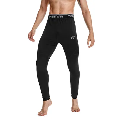 Produktbild von Thermounterwäsche Unterhose, Funktions Herren Funktionswäsche Skiunterwäsche Winter Suit Ski Thermo-Unterwäsche Thermowäsche Leggings-B-Schwarz-L