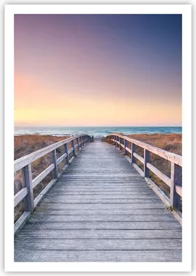 Produktbild von Poster - Poster ohne Rahmen - Weg Meer Brücke - 70x100 cm - Wand Bild - Wanddeko - Wandbilder - Kunstposter - Wandposter - Bilder - Kunstdruck - Wanddekoration - Wandbild - P2XPA70x100-4948