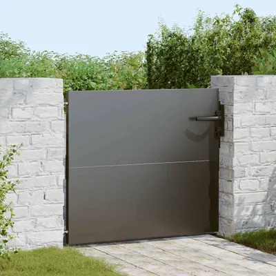 Produktbild von Gartentor Schwarz 85 x 100 cm Pulverbeschichteter Stahl