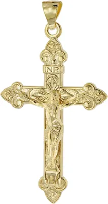 trendor 51999 Kreuz-Anhänger mit Korpus Gold 585 (14 Karat) 40 x 27 mm 1