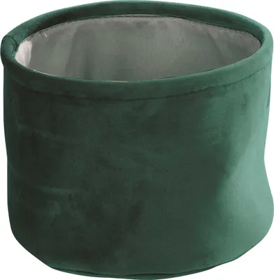 Produktbild von Aufbewahrungskorb - Grün - Samt - Ø 22 x H 16 cm