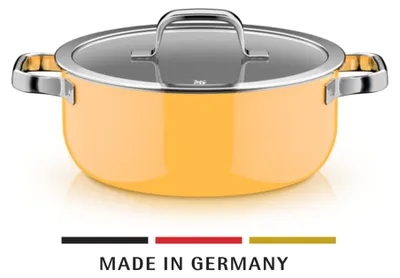 Image de WMF Fusiontec Mineral Pro, cocotte avec couvercle, 24 cm, couleur jaune mangue, référence 122565