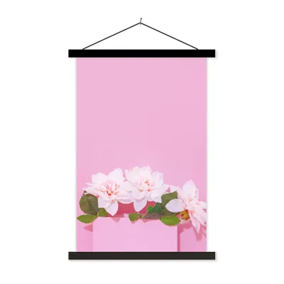 Produktbild von MuchoWow® Textilposter Blüte - Sommer - Rosa 120x180 cm mit schwarzem Rahmen - Fotos