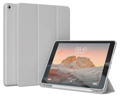 Produktbild von Accezz Smarte Klapphülle aus Silikon iPad 6 (2018) 9.7 Zoll / iPad 5 (2017) 9.7 Zoll - Grau