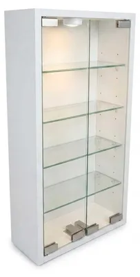 Immagine prodotto di VDD - Vetrina a colonna - Mobile espositivo - Vetrina per collezionismo con illuminazione a LED - Bianco